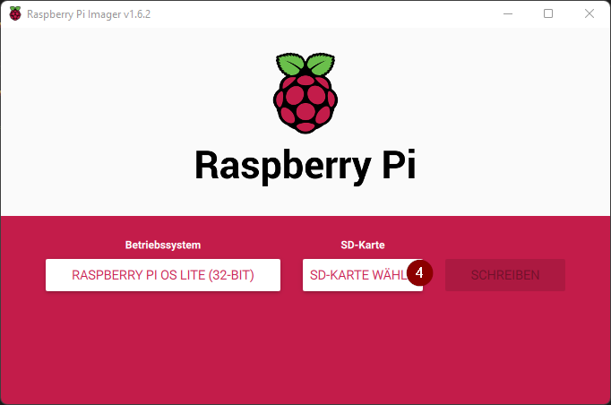 Raspberry Pi Image aufspielen - Schritt 4