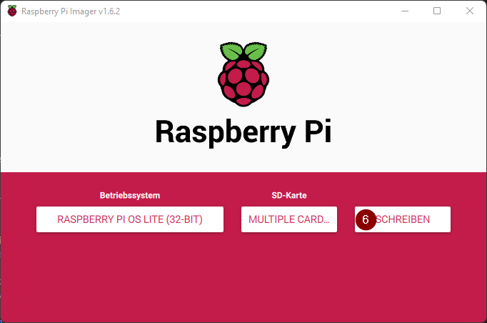 Raspberry Pi Image aufspielen - Schritt 6