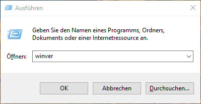 Windows Ausführungs-Dialog